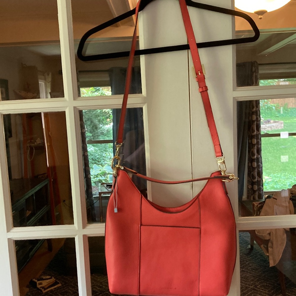 Coral Leather Handbag